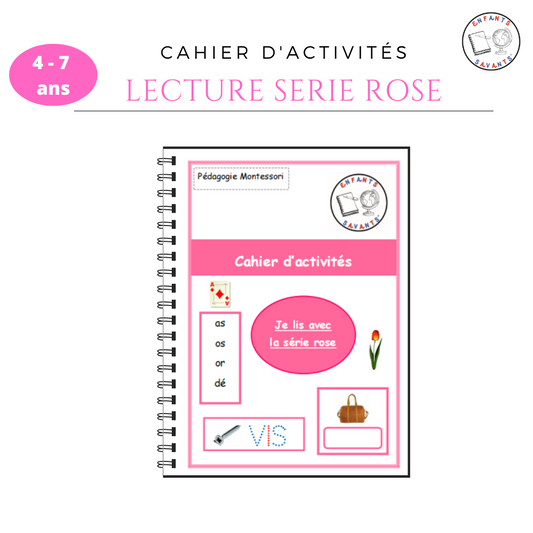 Lecture : Cahier série rose Montessori