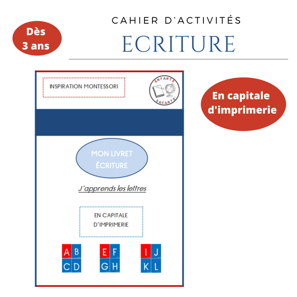 Écriture - lettres en capitale d'imprimerie