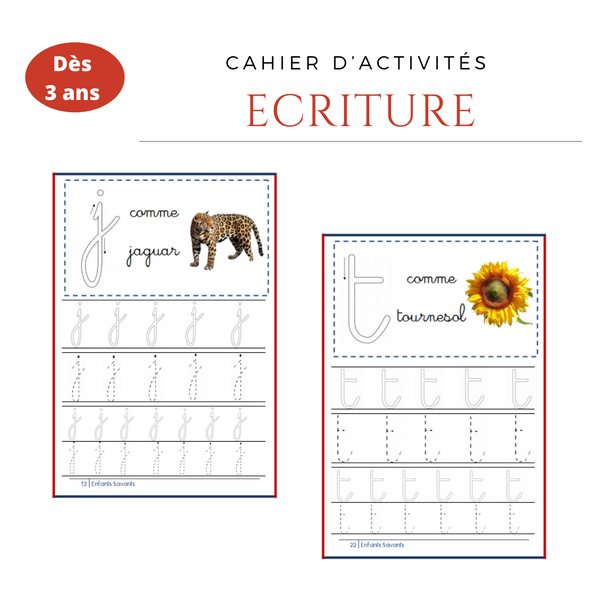 Écriture - lettres en cursives