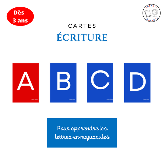 Cartes alphabet - capitale d'imprimerie