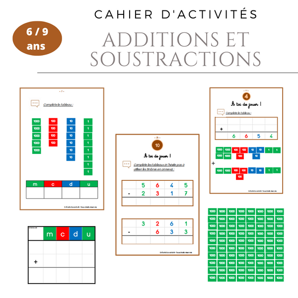Opération - Les additions et soustractions