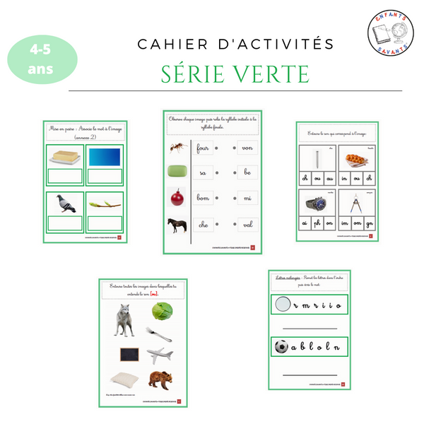 Lecture : Cahier série verte Montessori