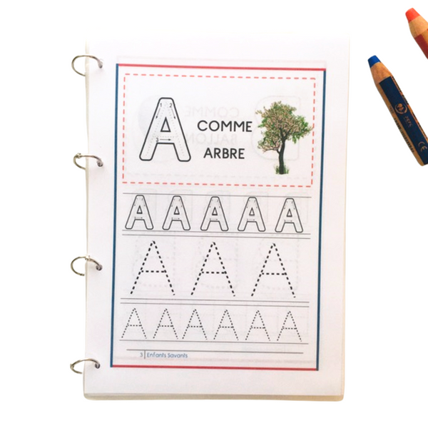 Écriture des lettres - capitale d'imprimerie