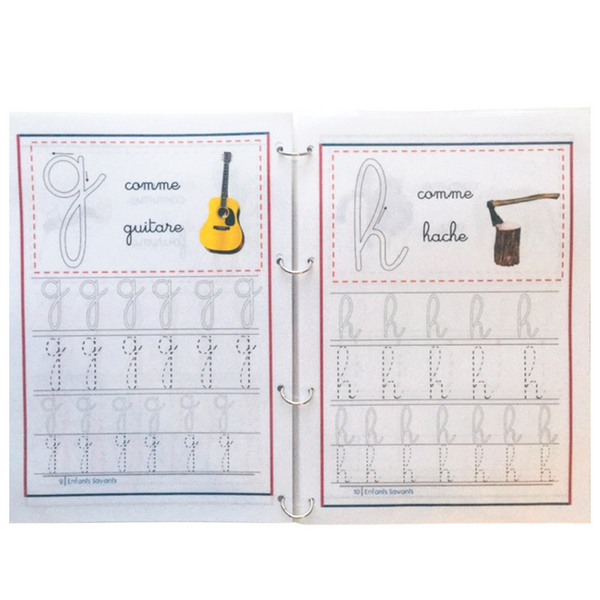 Écriture des lettres - cursives