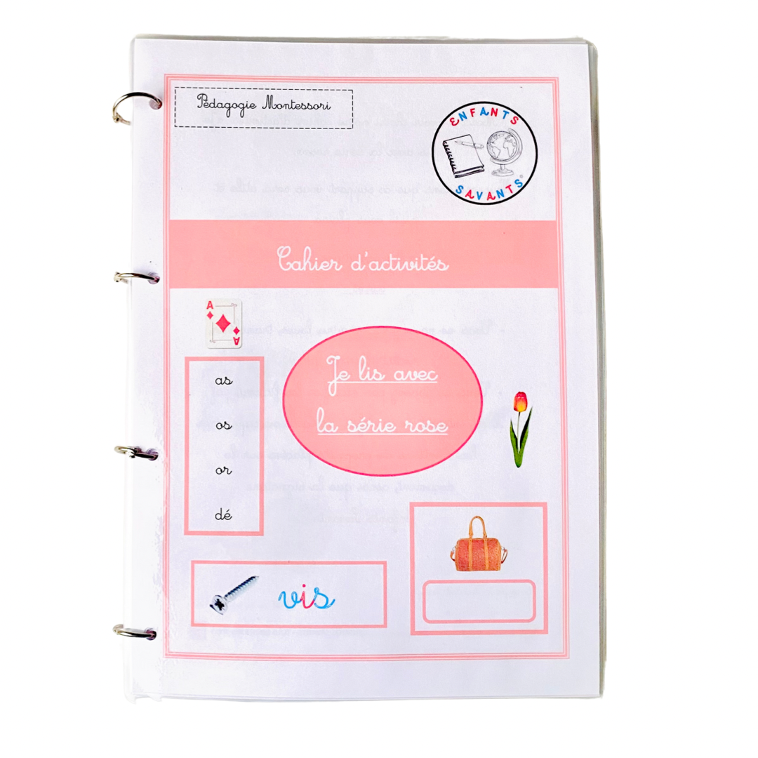 Cahier série rose Montessori