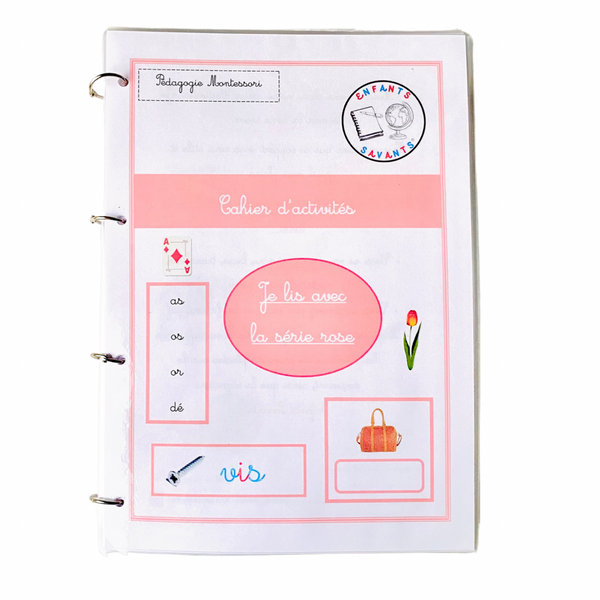 Cahier série rose Montessori