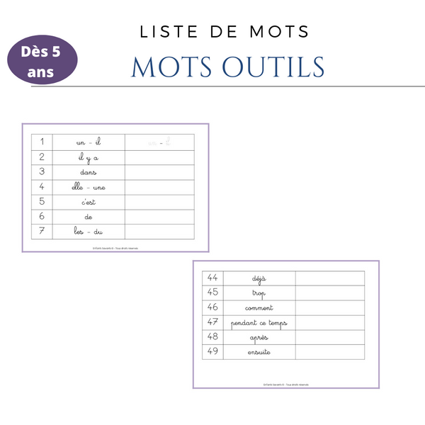 Mots outils