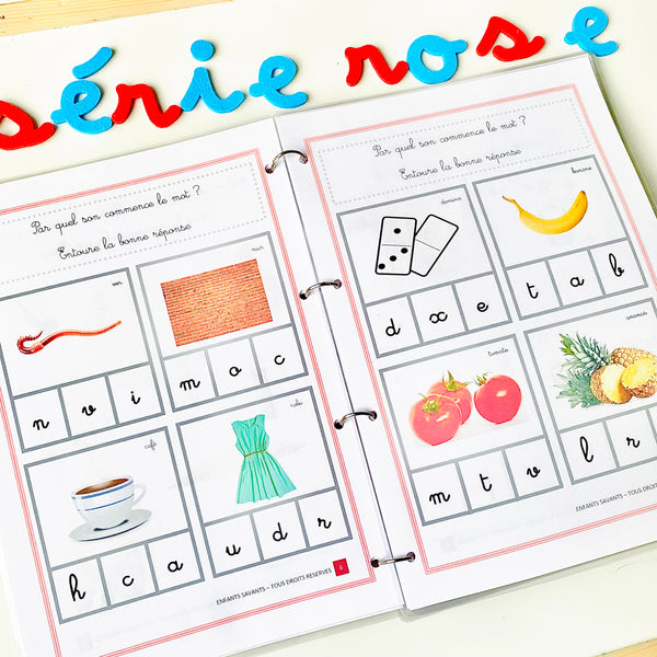 Cahier série rose Montessori